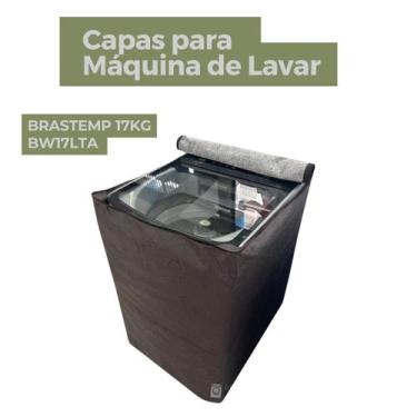 Imagem de Capa para máquina de lavar brastemp 17kg bw17lta impermeável flex - Cl