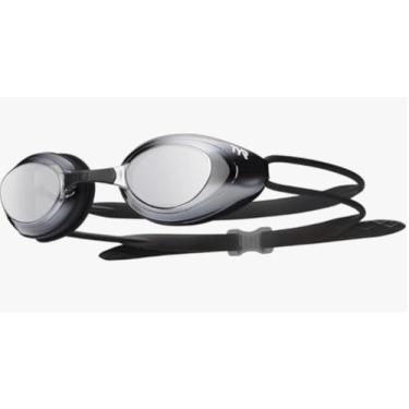 Imagem de Óculos de Natação TYR Blackhawk Racing Preto Lente Espelhada Prata