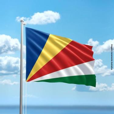 Imagem de Bandeira de Seychelles 80cmx140cm Tecido Oxford 100% Poliéster - PRESE