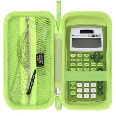 Imagem de Aproca Caixa de calculadora compatível com calculadora científica Texas Instruments TI-30XIIS / TI-30X IIS 2 linhas/Casio FX-991EX Fx-82es Plus, bolsa de armazenamento - verde (apenas capa)