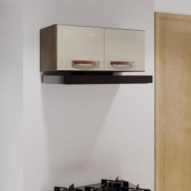 Imagem de Armário Aéreo Modulado Para Geladeira Fidelitá Lisboa 70cm 2 Portas No