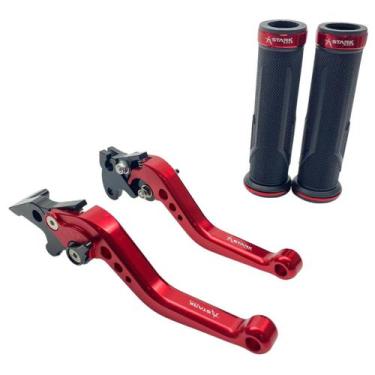 Imagem de Kit Manopla Manete Esportivo Yes 125 Intruder 125 Dafra Riva - Stark R