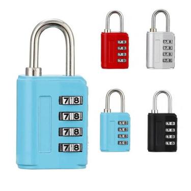Imagem de Cadeado Senha 4 Digitos Colorido Combinação Para Proteção Armários Bag