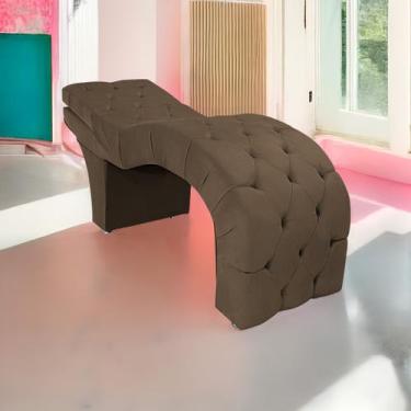 Imagem de Maca Estética com Encosto Dobrável Facial Capitonê Cílios Salão P02 Su