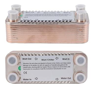 Imagem de YOUTHINK Trocador de Aço Inoxidável Compacto -Trocador de 20 Placas -aras Fáceis de Usar o Motström NPT1/2 Comutação de Calor para Homebrew