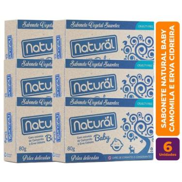 Imagem de Kit c/ 6 Sabonete Vegano Natural Baby Camomila e Erva Cidreira 80g - O
