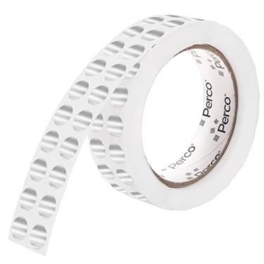 Imagem de Perco Etiquetas adesivas redondas prateadas de 1/2 polegada com adesivo permanente para convites de casamento - 3.000 etiquetas por rolo - Cores vibrantes, forte adesão - Feito nos EUA