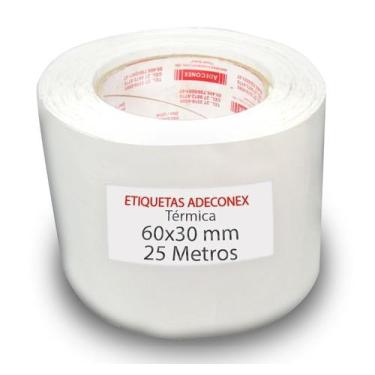 Imagem de Etiquetas para Balança 60x30 25 metros - Adeconex