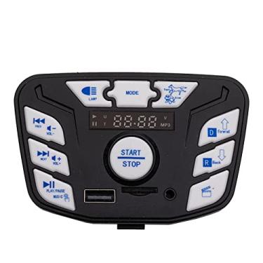 Imagem de weelye JR1927M-Z Blue 24V Children's Electric Vehicle Power Supply Central Control Switch Multi-Function Bluetooth Connection Music Power Display Center Panel Electric Toy Car Replacement Parts
