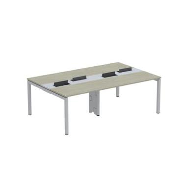 Imagem de Estação de Trabalho Mesa Plataforma Escritório Dupla para 4 Pessoas co