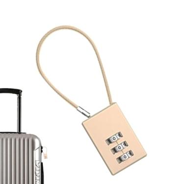 Imagem de Fechaduras para bagagem com, Fechaduras para bagagem com combinados para viagem,Bloqueio de para | Cadeado de combinação de 3 dígitos corpo de liga, travas de mochila para de