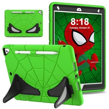 Imagem de Jaorty Capa infantil para iPad 9ª/8ª/7ª geração - iPad 10,2 polegadas 2021/2020/2019, 2 em 1, resistente à prova de choque, híbrida, resistente, com suporte, linda capa para tablet infantil para iPad