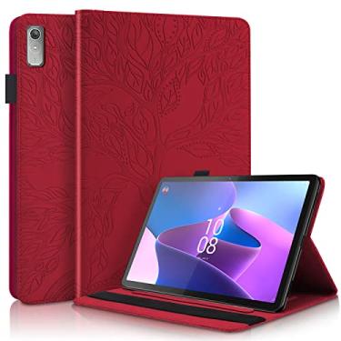 Imagem de TIPOYOROO Capa para Lenovo Tab P11 2ª Geração/Xiaoxin Pad Plus 2023 11,5 polegadas TB350FU/TB350XU Capa de couro PU Flip Stand Shell com faixa elástica e suporte para cartão para tablet Lenovo Tab P11 2ª geração de 11,5 polegadas