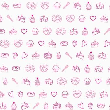 Imagem de Papel Manteiga Antigordura DOCES (ROSA) 30X30cm 500 UNIDADES