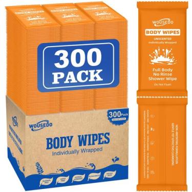 Imagem de Toalhetes corporais WOUSEDO Ultra Thick Soft Large, 300 unidades, emba