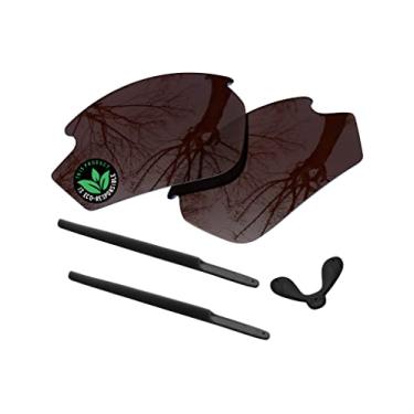 Imagem de Raydi Lentes de reposição de policarbonato e kits de borracha para óculos de sol Rudy Project Rydon - marrom âmbar - polarizado
