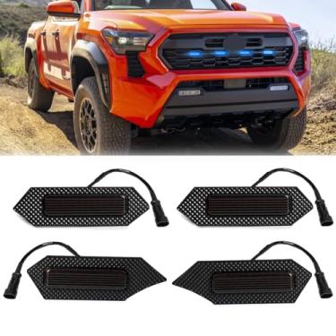 Imagem de AFOGGEST Luz de grelha para Tacoma TRD Off-Road 2024 2025, luz de grade frontal LED azul fumê adequada para Tacoma Pre Runner/Sport