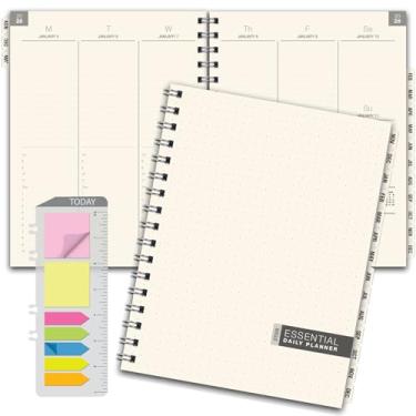 Imagem de ESSENCIAL Agenda mensal e semanal 2026 com abas, 21,6 x 28 cm: 14 meses (novembro de 2025 a dezembro de 2026), profissional, simples, design fácil de usar e capa de poliéster fosco para proteção extra