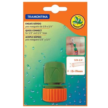 Imagem de Engate Rápido Tramontina p/ Mangueira de 5/8" e 3/4" 