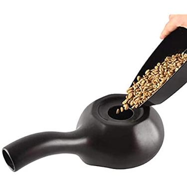 Imagem de Torradeira de grãos de café em cerâmica prática máquina de torrefação de café caseira adequada para cozinha faça você mesmo assar café, grãos, chá, grãos