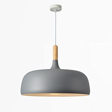 Imagem de CHENKUI Luminária de teto semi-embutida abajur de arte de madeira lustres de barra industrial de 1 luz, linha ajustável E27/E26 luzes pendentes de base para ilha de cozinha para sala de jantar, sala