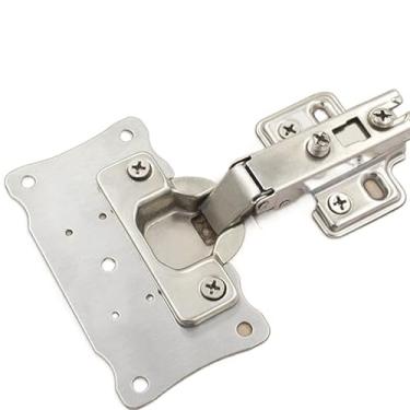 Imagem de Placa de reparo de dobradiça de porta para armários de cozinha de aço inoxidável, gaveta, janela, móveis, dobradiças, kit de reparo (retangular A, 4 peças)