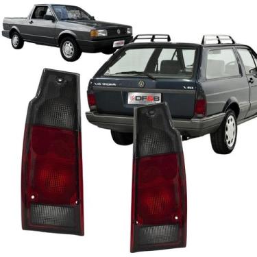 Imagem de Par Lanterna Traseira Parati Até 95 Saveiro Até 97 Fume - JCV