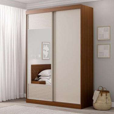 Imagem de Guarda-Roupa Solteiro 2 Portas 1 Porta com Espelho Samambaia CabeCasa 