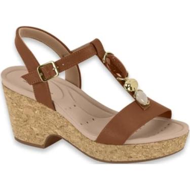 Imagem de Modare, SANDÁLIA FEMININA MODARE 7137.150 SALTO ANABELA ORTOPÉDICA LEVE Cor:Avela;Tamanho:35