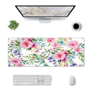 Imagem de CANFLASHION Tapete de mesa, tapete de mesa de escritório 80 cm x 29 cm grande para jogos, mouse pad estendido durável para computador, tapetes de mouse grandes e grossos à prova d'água, base de