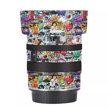 Imagem de EF 28-70 3.5-4.5 II Capa de lente película antirarranhões adesivo protetor de corpo película protetora decalque para Canon EF 28-70mm F3.5-4.5 II (Graffiti White)