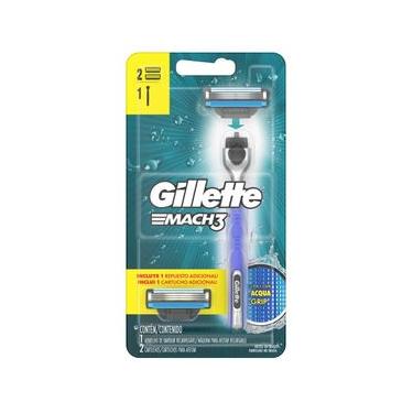 Imagem de Aparelho de Barbear Gillette Mach3 Acqua-Grip + 2 Cargas