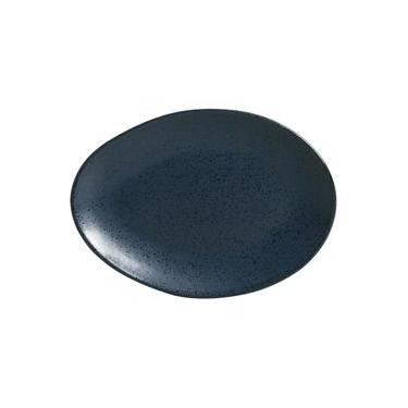 Imagem de Conjunto com 6 Pratos de Sobremesa Oval Orgânico Night Blue 22,5x16,5x2,5cm