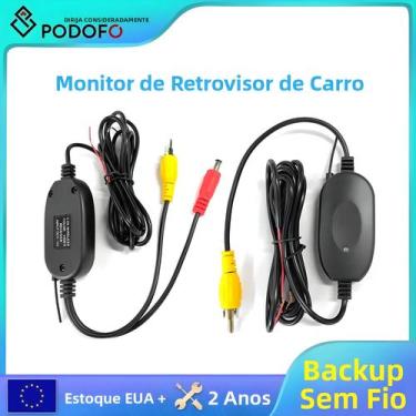 Imagem de Transmissor E Receptor De Câmera De Ré Sem Fio Podofo 24G Para Monitor