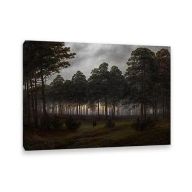 Imagem de The Times of Day The Evening por Caspar David Friedrich Impressões em tela Well Decor The World Classic Art Reproduções de arte grande giclée arte de parede para sala de estar decoração de casa 100 x