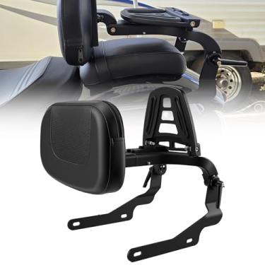 Imagem de XIDAODIT Sissy Bar Encosto de Passageiro Suporte de Bagagem Ajustável Giratório Almofada Traseira Compatível com Harley Night Rider RH 975 Special RH975S 2022-2025