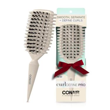 Imagem de CONAIR Escova de cabelo Curl Define Pro – produtos de escova de cabelo encaracolado – dupla ventilação projetada para suavizar, separar e definir cachos – cabo afunilado exclusivo para seccionar