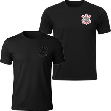 Imagem de Kit 2 Camisas Corinthians Casual Algodão Bordado - Masculino Tamanho:X
