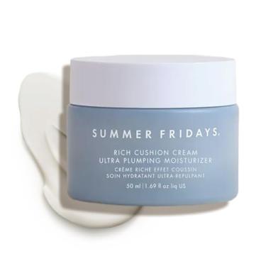 Imagem de Summer Fridays Creme facial Rich Cushion - Creme reparador de barreira ultra volumoso + primer de maquiagem - infunde a pele com hidratação rica de glicerina + esqualano - não comedogênico + sem