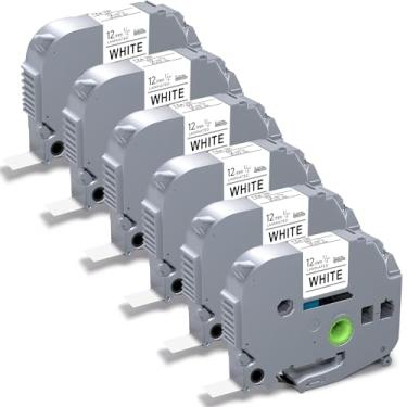 Imagem de Label Orison TZe-231 TZ-231 Compatível com Brother P-Touch Label Tape Tz Tape 12 mm 0,47 refis brancos laminados para etiquetadora PT-H110 PT-D210 PT-D400, preto sobre branco, 1/5.1 cm x 26,2 pés (12