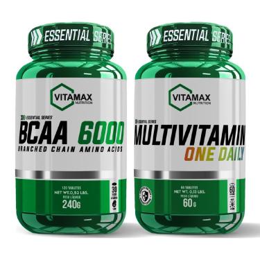 Imagem de Kit BCAA 6000 Tabletes + Multivitamínico AZ One Daily 60 Tabletes Vitamax-Unissex