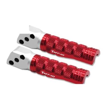 Imagem de Anti-derrapante Apoio para os pés do passageiro traseiro esquerdo e direito cnc, apoio para os pés, pedais para MT-10 mt10 2016-2023 2021 2020(Red MT-10)