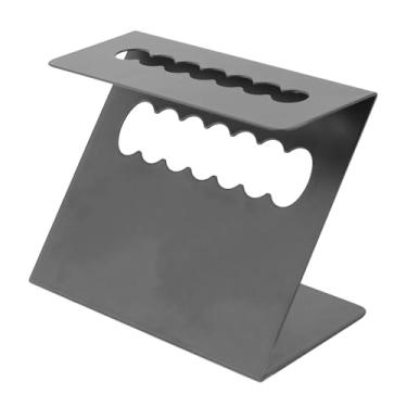 Imagem de Caneta suporte 7 slots em forma de z metal caneta display rack maquiagem escova organizador para escritório estudo acessórios de mesa suporte de papelaria