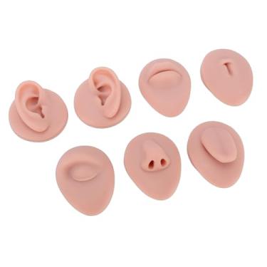 Imagem de Brrnoo 7 Peças do Corpo de Silicone, Modelo de Prática Macia para Estrutura Facial Com Acabamento Liso, Projetado para Uso a Longo Prazo (Pele escura)