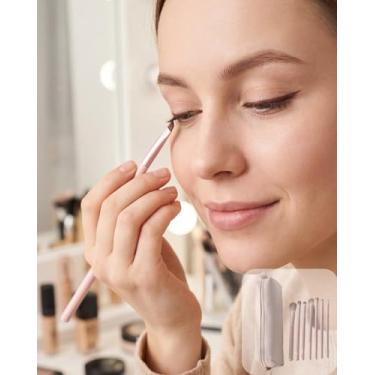 Imagem de Conjunto de 7 pincéis profissionais de maquiagem com bolsa, perfeito para presentes de Natal, Dia das Bruxas e Ação de Graças DJA1274-03