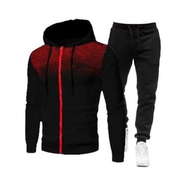 Imagem de Conjunto De Moda Casual Masculina Com Estampa, Moletom Com Capuz E Cal