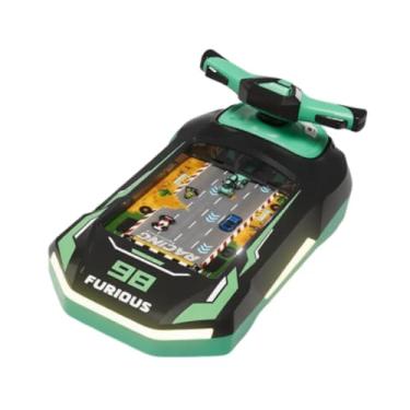 Imagem de KiBcsLic Volante de brinquedo educativo e interativo para desenvolvimento e aprendizagem, jogo de simulação de direção de carro para meninos crianças, Verde