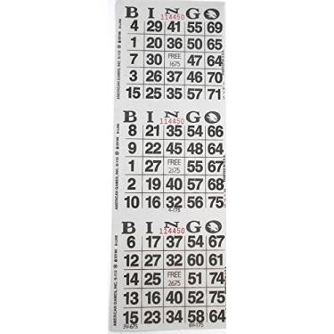 Imagem de American Games 3 em cartões brancos de papel de bingo - 1000 folhas - 3000 cartas