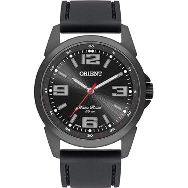 Imagem de Orient Relógio Masculino Aço com Pulseira Silicone Preta, Resistente à Água 50m, MPSP0001 P2