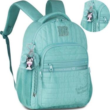 Imagem de Mochila Escolar de Costa Feminina RB Rebecca Bonbon Chaveiro Puxadores